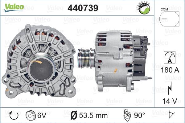 Valeo 440739 - Генератор vvparts.bg