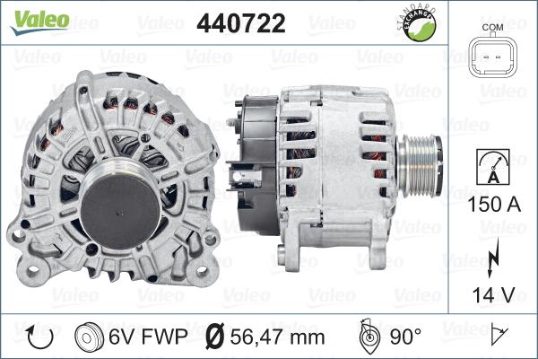 Valeo 440722 - Генератор vvparts.bg