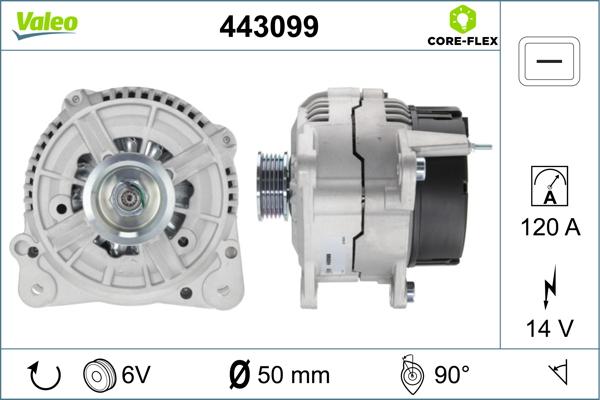 Valeo 443099 - Генератор vvparts.bg