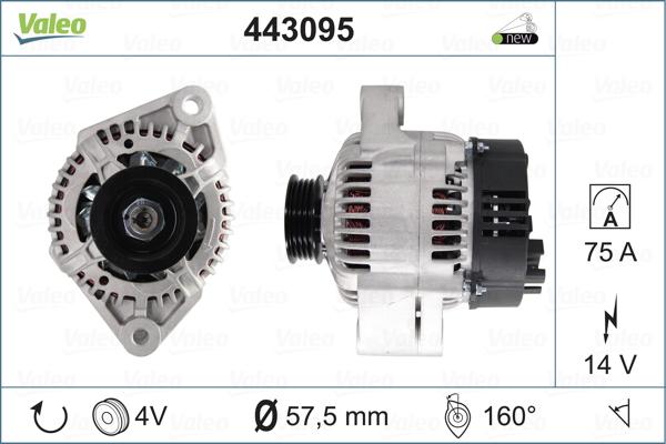 Valeo 443095 - Генератор vvparts.bg