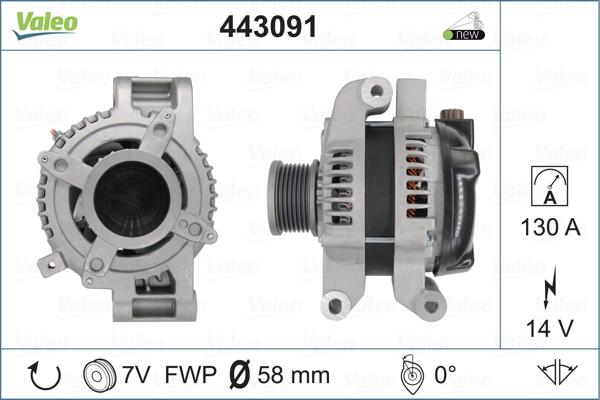 Valeo 443091 - Генератор vvparts.bg