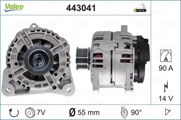 Valeo 443041 - Генератор vvparts.bg