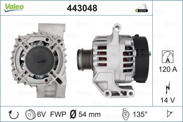 Valeo 443048 - Генератор vvparts.bg