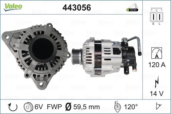 Valeo 443056 - Генератор vvparts.bg