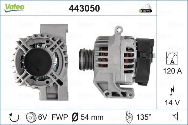 Valeo 443050 - Генератор vvparts.bg