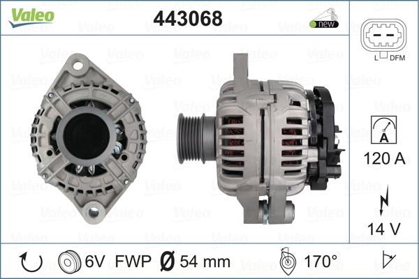 Valeo 443068 - Генератор vvparts.bg