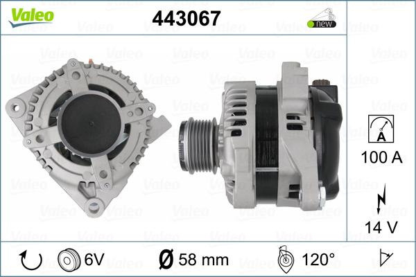 Valeo 443067 - Генератор vvparts.bg