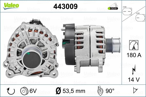 Valeo 443009 - Генератор vvparts.bg