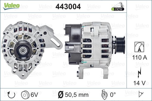 Valeo 443004 - Генератор vvparts.bg