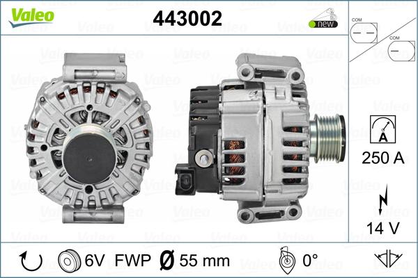 Valeo 443002 - Генератор vvparts.bg