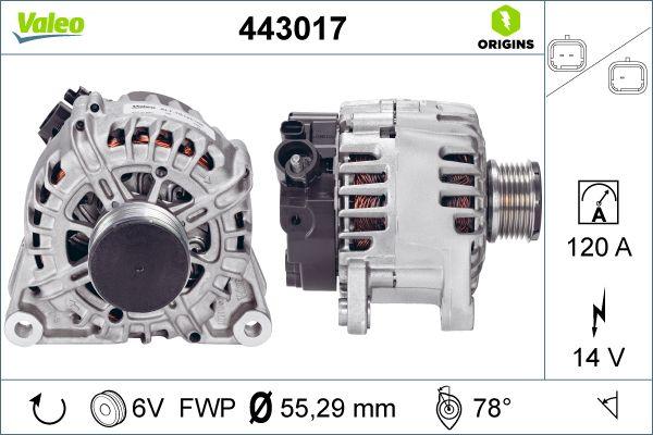 Valeo 443017 - Генератор vvparts.bg