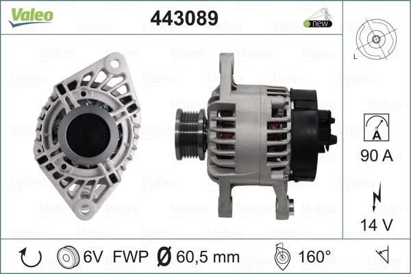 Valeo 443089 - Генератор vvparts.bg