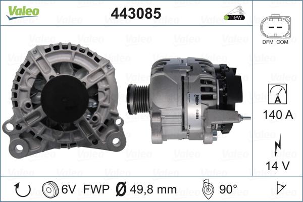 Valeo 443085 - Генератор vvparts.bg