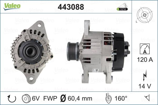 Valeo 443088 - Генератор vvparts.bg