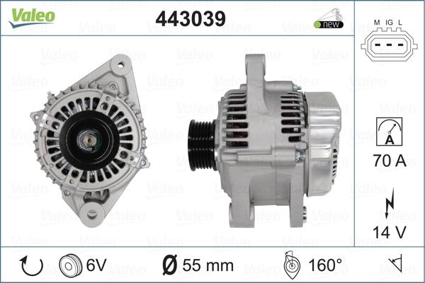 Valeo 443039 - Генератор vvparts.bg