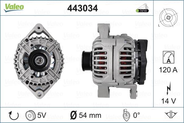 Valeo 443034 - Генератор vvparts.bg