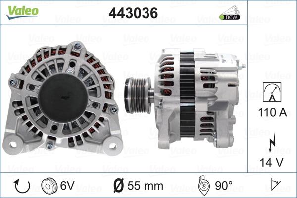 Valeo 443036 - Генератор vvparts.bg