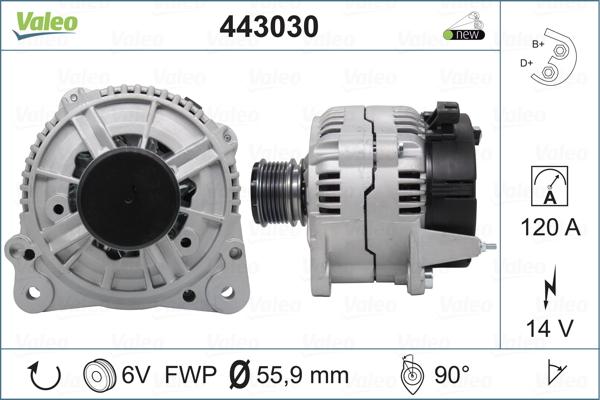 Valeo 443030 - Генератор vvparts.bg