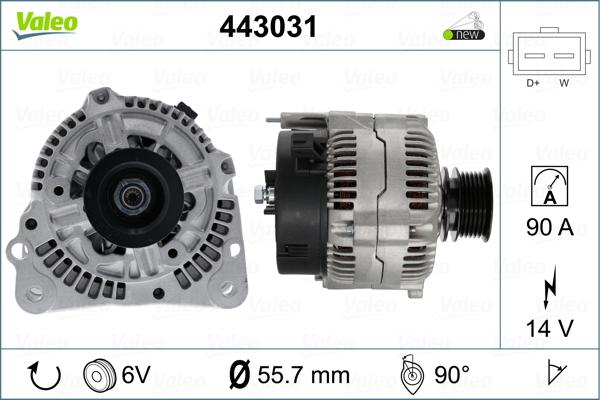 Valeo 443031 - Генератор vvparts.bg