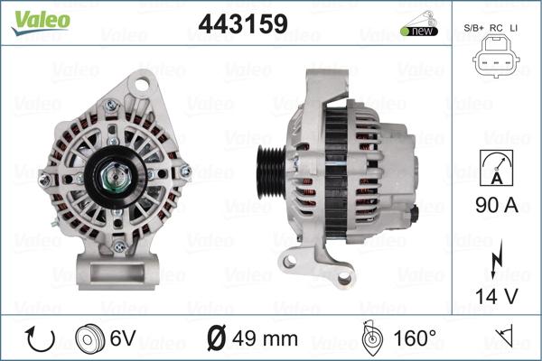 Valeo 443159 - Генератор vvparts.bg