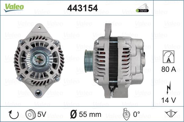 Valeo 443154 - Генератор vvparts.bg