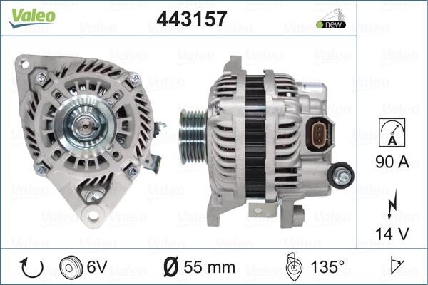 Valeo 443157 - Генератор vvparts.bg