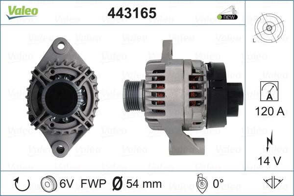 Valeo 443165 - Генератор vvparts.bg