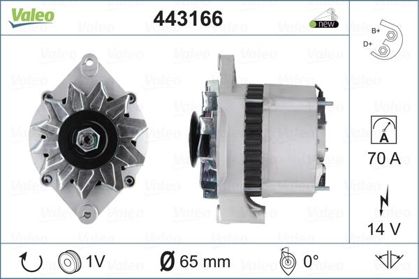 Valeo 443166 - Генератор vvparts.bg