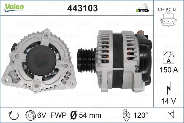 Valeo 443103 - Генератор vvparts.bg