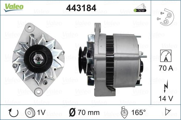 Valeo 443184 - Генератор vvparts.bg