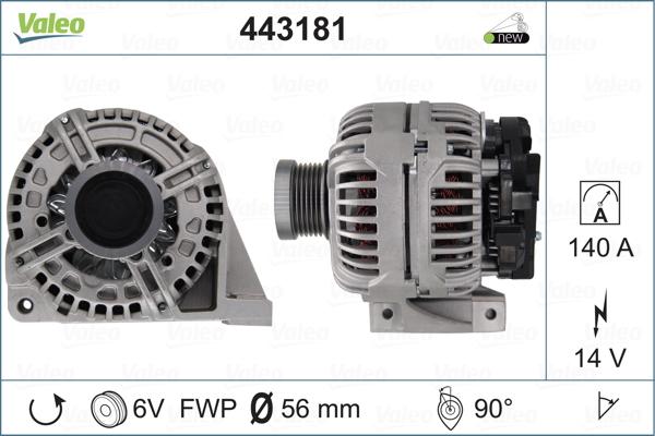 Valeo 443181 - Генератор vvparts.bg