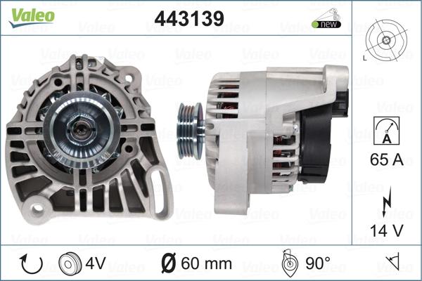 Valeo 443139 - Генератор vvparts.bg