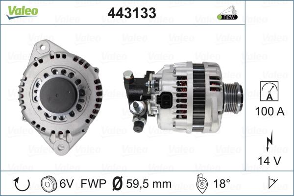 Valeo 443133 - Генератор vvparts.bg