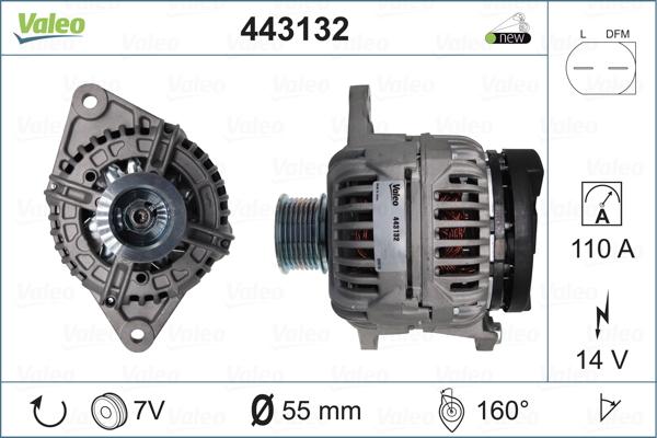 Valeo 443132 - Генератор vvparts.bg