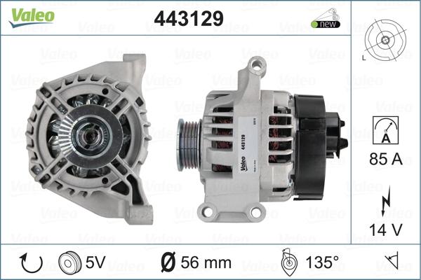 Valeo 443129 - Генератор vvparts.bg