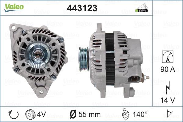 Valeo 443123 - Генератор vvparts.bg