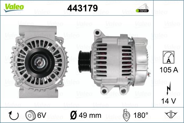 Valeo 443179 - Генератор vvparts.bg