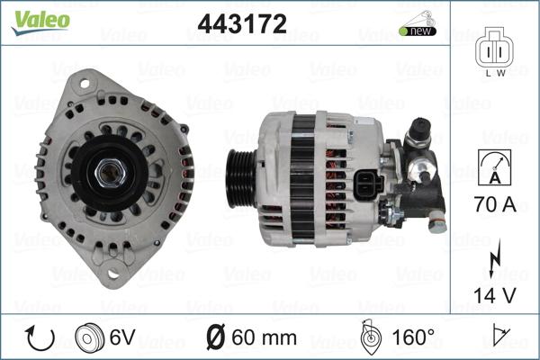 Valeo 443172 - Генератор vvparts.bg