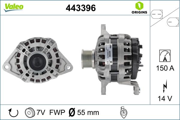 Valeo 443396 - Генератор vvparts.bg