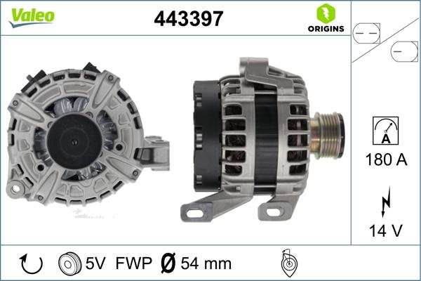 Valeo 443397 - Генератор vvparts.bg