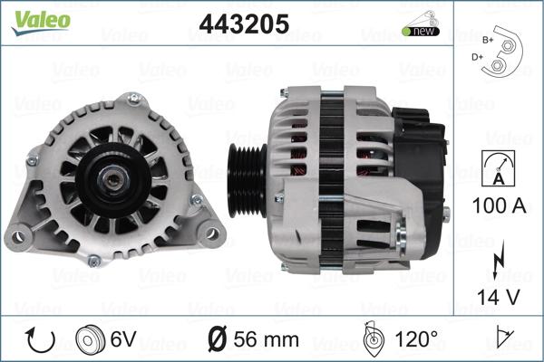 Valeo 443205 - Генератор vvparts.bg