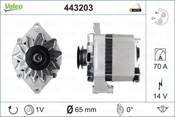 Valeo 443203 - Генератор vvparts.bg