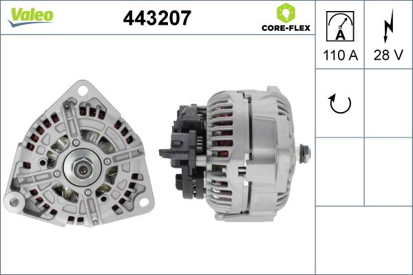 Valeo 443207 - Генератор vvparts.bg