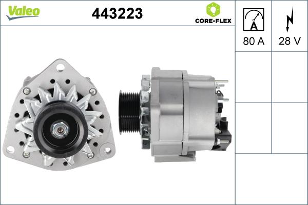 Valeo 443223 - Генератор vvparts.bg