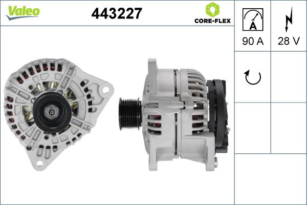 Valeo 443227 - Генератор vvparts.bg