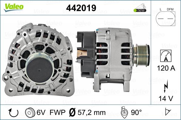 Valeo 442019 - Генератор vvparts.bg