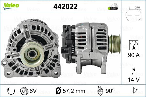 Valeo 442022 - Генератор vvparts.bg