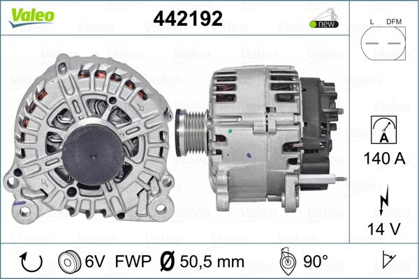 Valeo 442192 - Генератор vvparts.bg