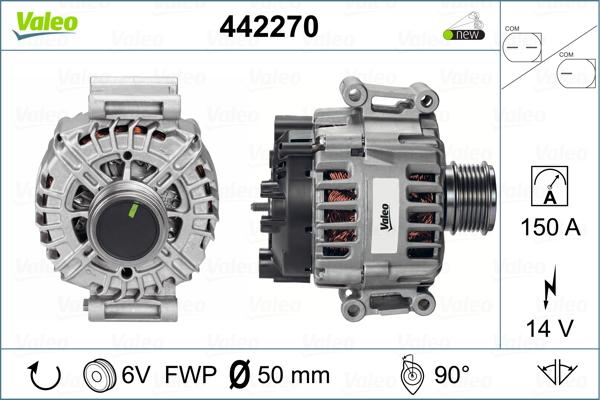 Valeo 442270 - Генератор vvparts.bg