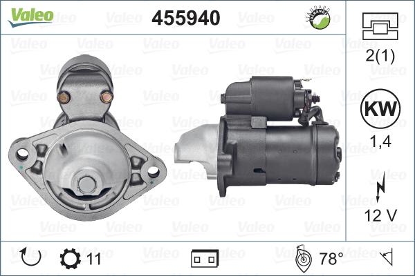 Valeo 455940 - Стартер vvparts.bg